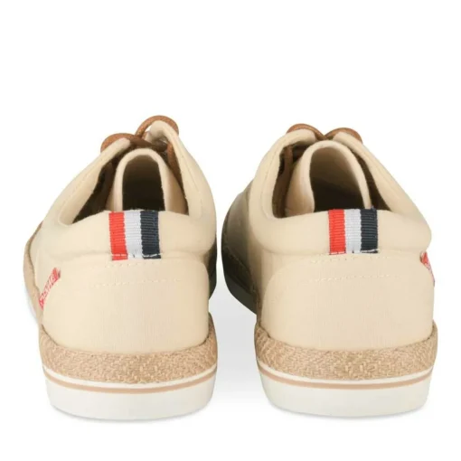 Espadrilles BEIGE Homme Motif Uni Lacets