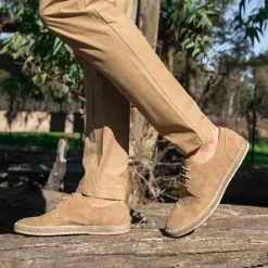 Espadrilles BEIGE Homme Motif Uni Lacets
