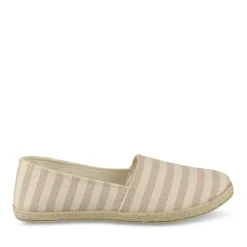 Espadrilles BLANC Femme Motif Rayures A Enfiler