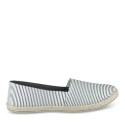Espadrilles BLANC Femme Motif Rayures A Enfiler