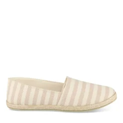 Espadrilles BLANC Femme Motif Rayures A Enfiler