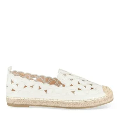 Espadrilles BLANC Femme Motif Uni A Enfiler
