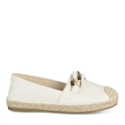 Espadrilles BLANC Femme Motif Chaîne A Enfiler