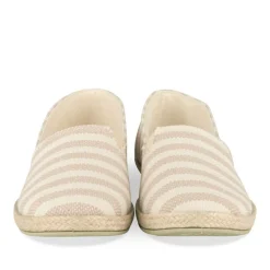 Espadrilles BLANC Femme Motif Rayures A Enfiler
