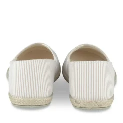 Espadrilles BLANC Femme Motif Rayures A Enfiler