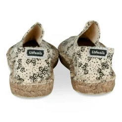 Espadrilles BLANC Femme Motif Fleuri A Enfiler