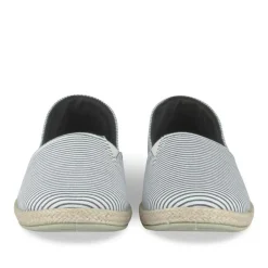 Espadrilles BLANC Femme Motif Rayures A Enfiler