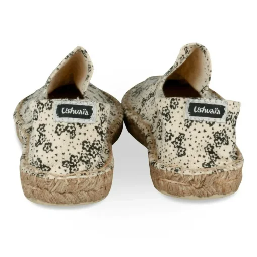 Espadrilles BLANC Femme Motif Fleuri A Enfiler