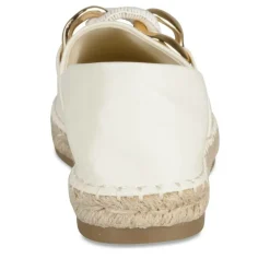 Espadrilles BLANC Femme Motif Chaîne A Enfiler