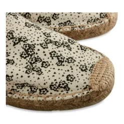 Espadrilles BLANC Femme Motif Fleuri A Enfiler