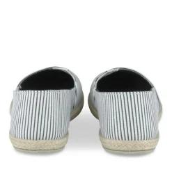 Espadrilles BLANC Femme Motif Rayures A Enfiler