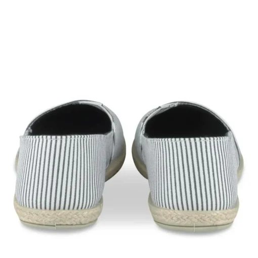 Espadrilles BLANC Femme Motif Rayures A Enfiler