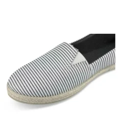 Espadrilles BLANC Femme Motif Rayures A Enfiler