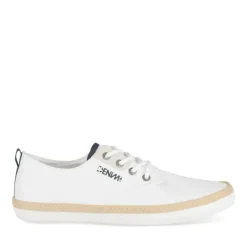 Espadrilles BLANC Homme Motif Uni Lacets