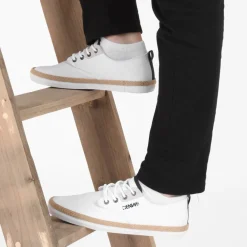 Espadrilles BLANC Homme Motif Uni Lacets