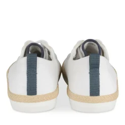 Espadrilles BLANC Homme Motif Uni Lacets