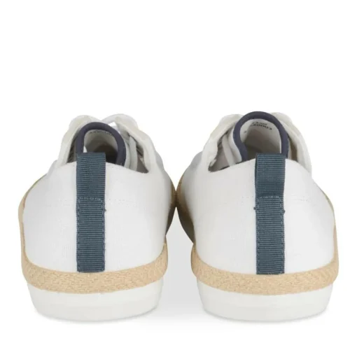 Espadrilles BLANC Homme Motif Uni Lacets