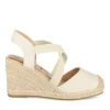 Espadrilles Corde BEIGE Femme Motif Uni Boucle