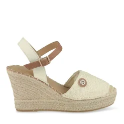 Espadrilles Corde BEIGE Femme Motif Animal Boucle