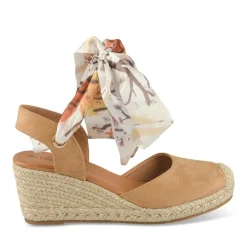 Espadrilles Corde BEIGE Femme Motif Uni Foulard