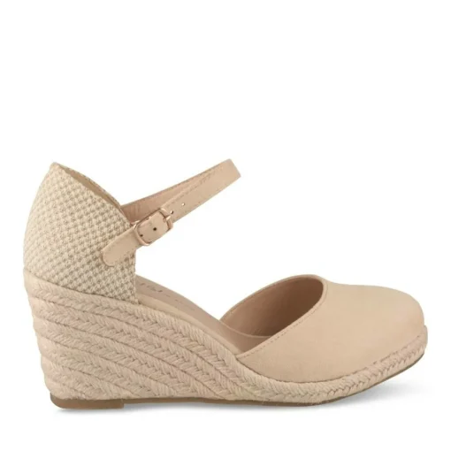 Espadrilles Corde BEIGE Femme Motif Uni Boucle