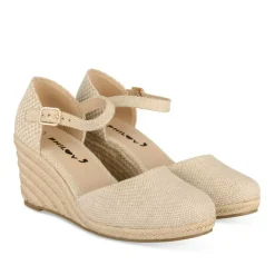 Espadrilles Corde BEIGE Femme Motif Uni Boucle