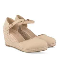 Espadrilles Corde BEIGE Femme Motif Uni Boucle