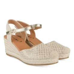 Espadrilles Corde BEIGE Femme Motif Uni Boucle