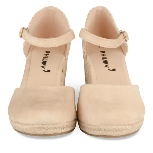 Espadrilles Corde BEIGE Femme Motif Uni Boucle