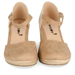 Espadrilles Corde BEIGE Femme Motif Uni Boucle