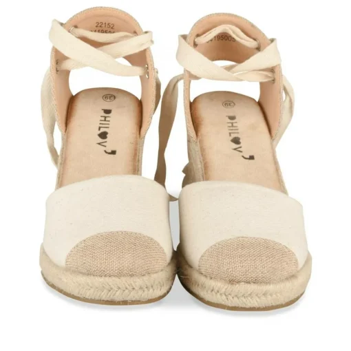 Espadrilles Corde BEIGE Femme Motif Uni Boucle