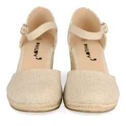 Espadrilles Corde BEIGE Femme Motif Uni Boucle