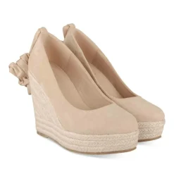 Espadrilles Corde BEIGE Femme Motif Uni Lacets