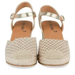 Espadrilles Corde BEIGE Femme Motif Uni Boucle