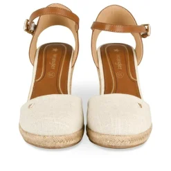 Espadrilles Corde BEIGE Femme Motif Uni Boucle