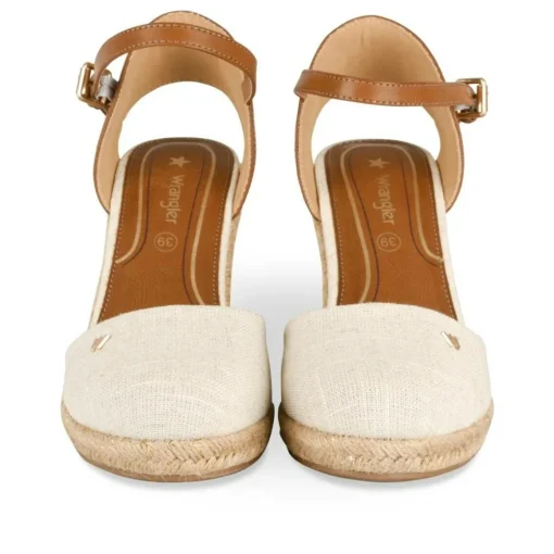 Espadrilles Corde BEIGE Femme Motif Uni Boucle