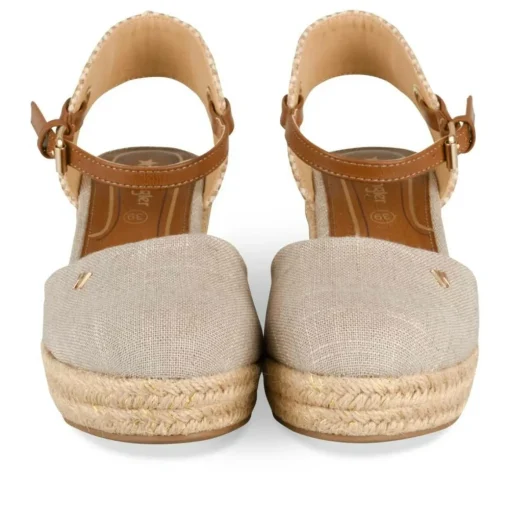 Espadrilles Corde BEIGE Femme Motif Uni Boucle