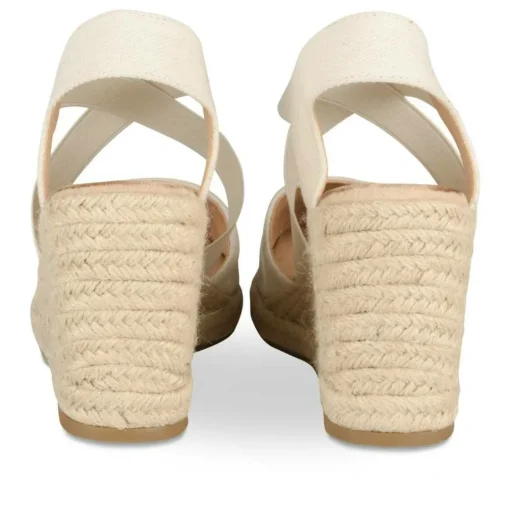 Espadrilles Corde BEIGE Femme Motif Uni Boucle