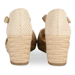 Espadrilles Corde BEIGE Femme Motif Uni Boucle