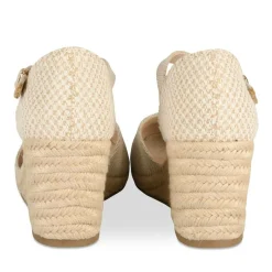 Espadrilles Corde BEIGE Femme Motif Uni Boucle