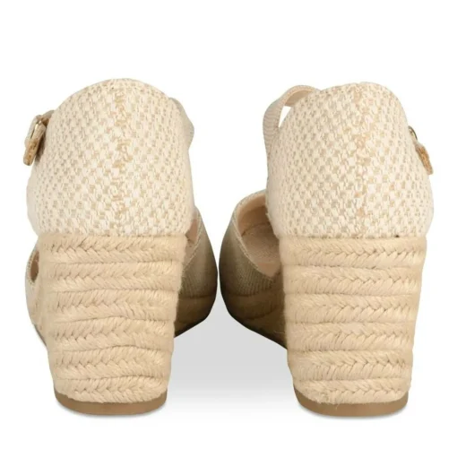 Espadrilles Corde BEIGE Femme Motif Uni Boucle