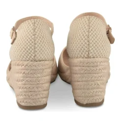 Espadrilles Corde BEIGE Femme Motif Uni Boucle