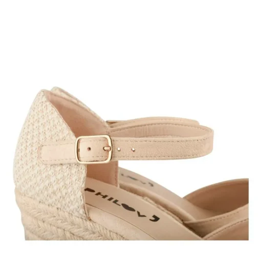 Espadrilles Corde BEIGE Femme Motif Uni Boucle