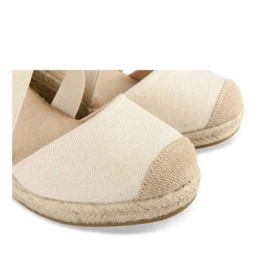 Espadrilles Corde BEIGE Femme Motif Uni Boucle
