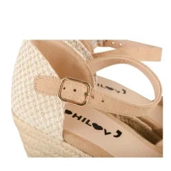 Espadrilles Corde BEIGE Femme Motif Uni Boucle