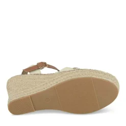 Espadrilles Corde BEIGE Femme Motif Animal Boucle