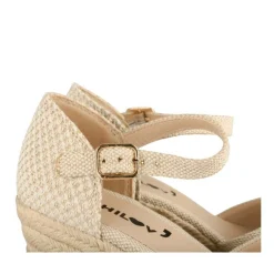 Espadrilles Corde BEIGE Femme Motif Uni Boucle
