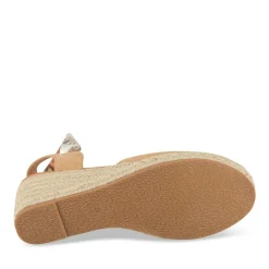 Espadrilles Corde BEIGE Femme Motif Uni Foulard