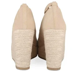 Espadrilles Corde BEIGE Femme Motif Uni Lacets