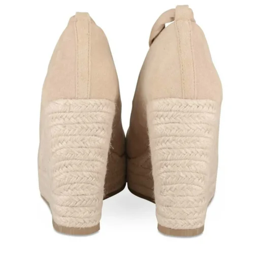 Espadrilles Corde BEIGE Femme Motif Uni Lacets